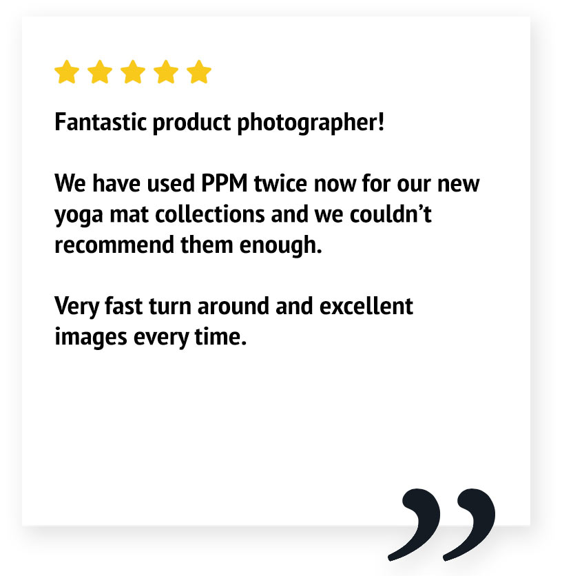 5 star review - product photography Auckland nz